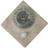 pewter army doorbell button us army